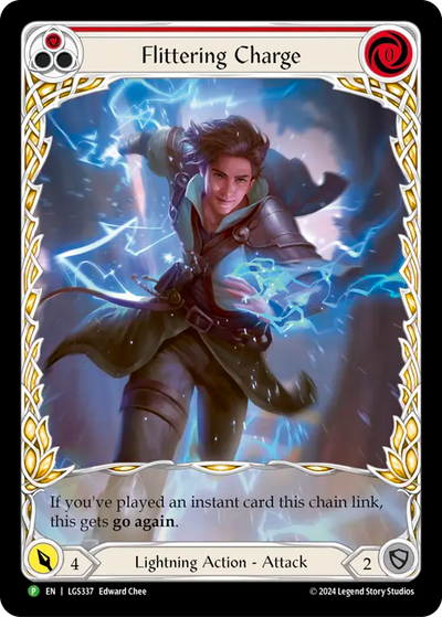 Flittering Charge (Red) Rainbow Foil Promo
