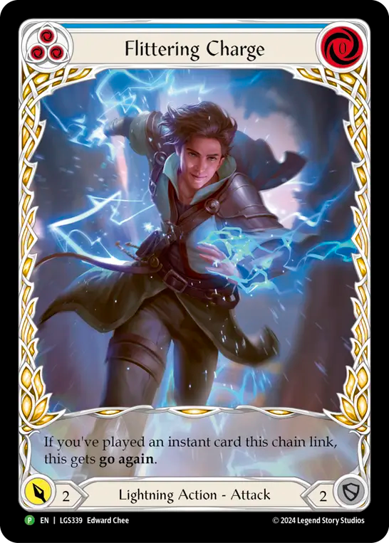 Flittering Charge (Blue) Rainbow Foil Promo