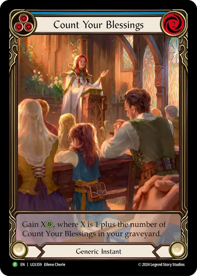 Count Your blessing (Blue) Rainbow Foil Promo