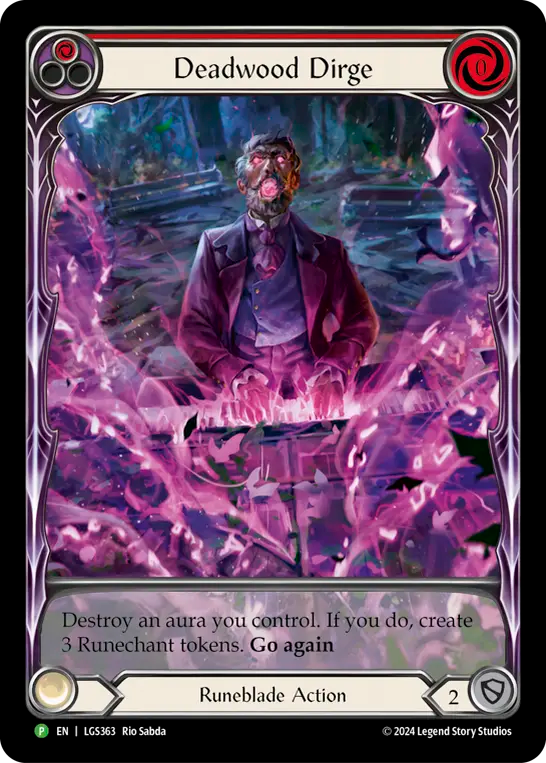 Deadwood Dirge (Red) Full Art RF Promo