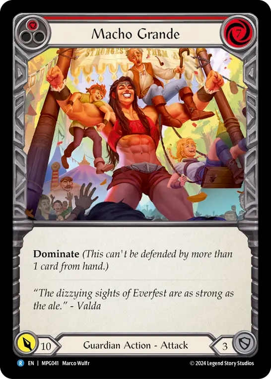 Macho Grande (Red) Rainbow foil