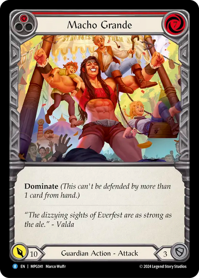 Macho Grande (Red) Rainbow foil