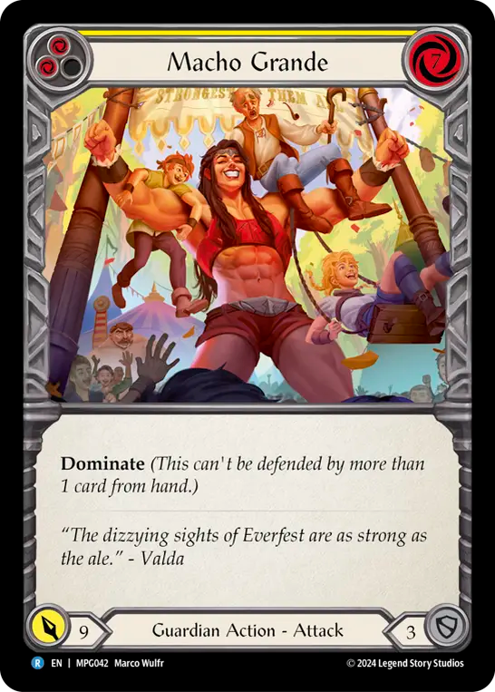 Macho Grande (Yellow) Rainbow foil