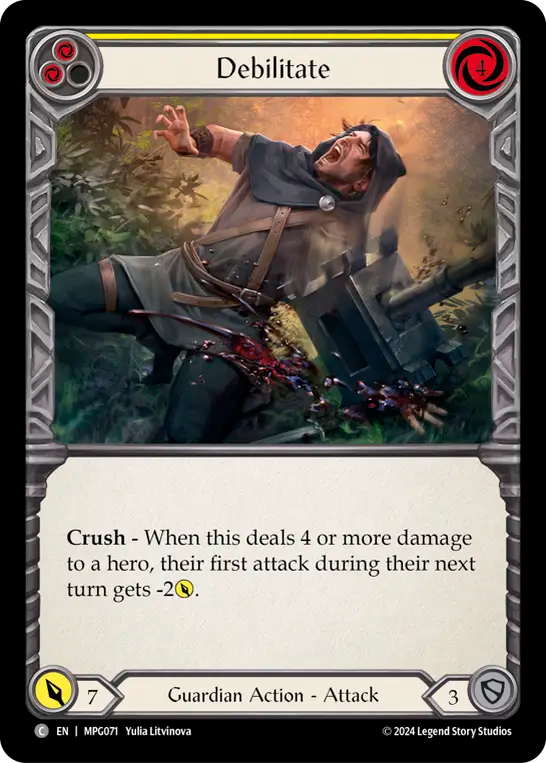 3x Debilitate (Yellow)