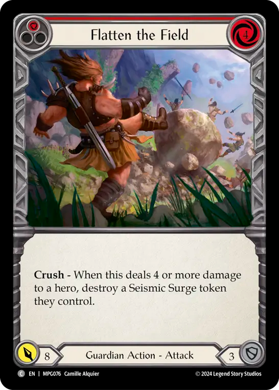 3x Flatten the Field (Red)