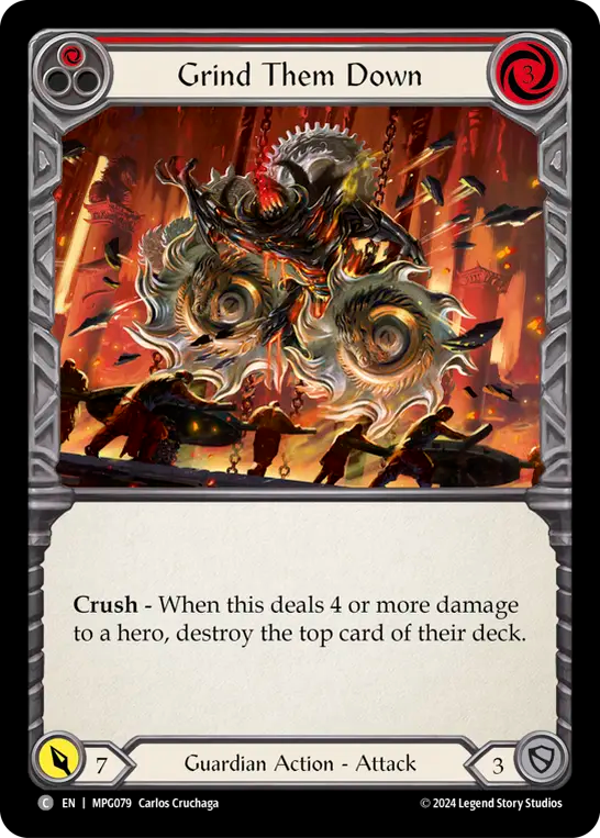 Grind Them Down (Red) Rainbow foil