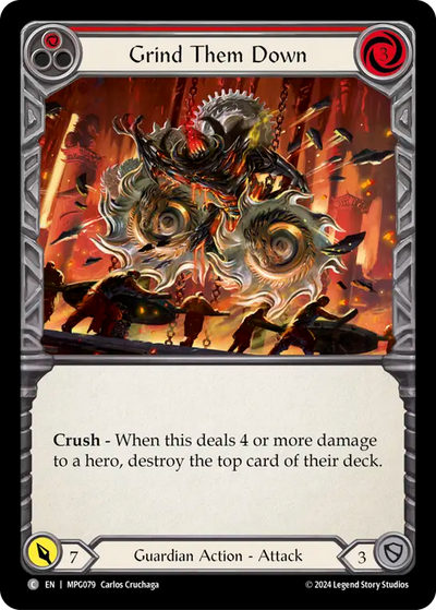 Grind Them Down (Red) Rainbow foil