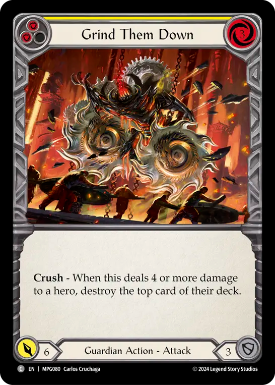 Grind Them Down (Yellow) Rainbow foil