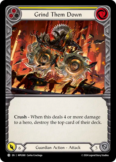 Grind Them Down (Yellow) Rainbow foil