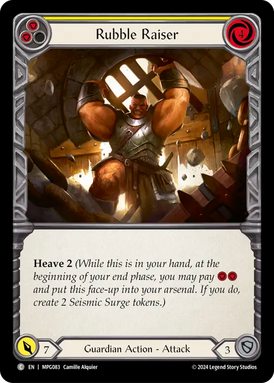 Rubble Raiser (Yellow) Rainbow foil