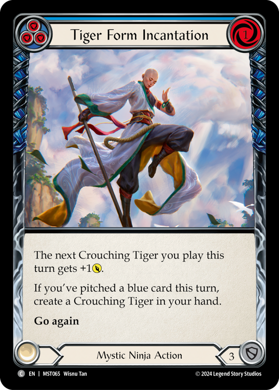 Tiger Form Incantation (Blue) Rainbow Foil