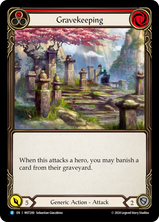 Gravekeeping (Red) Rainbow Foil