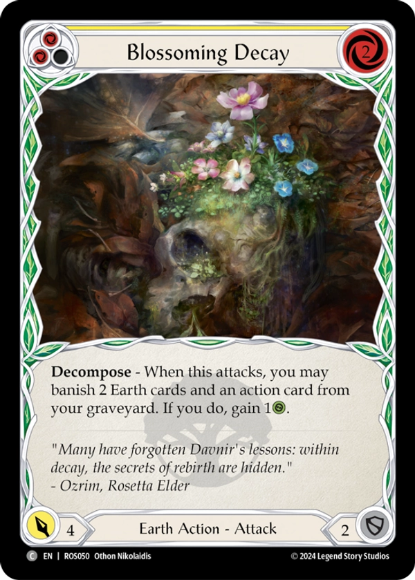 Blossoming Decay  (Yellow)  Rainbow Foil