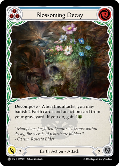 Blossoming Decay (Blue)  Rainbow Foil