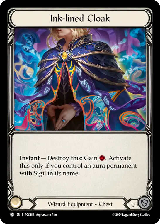 Ink-Lined Cloak Cold Foil