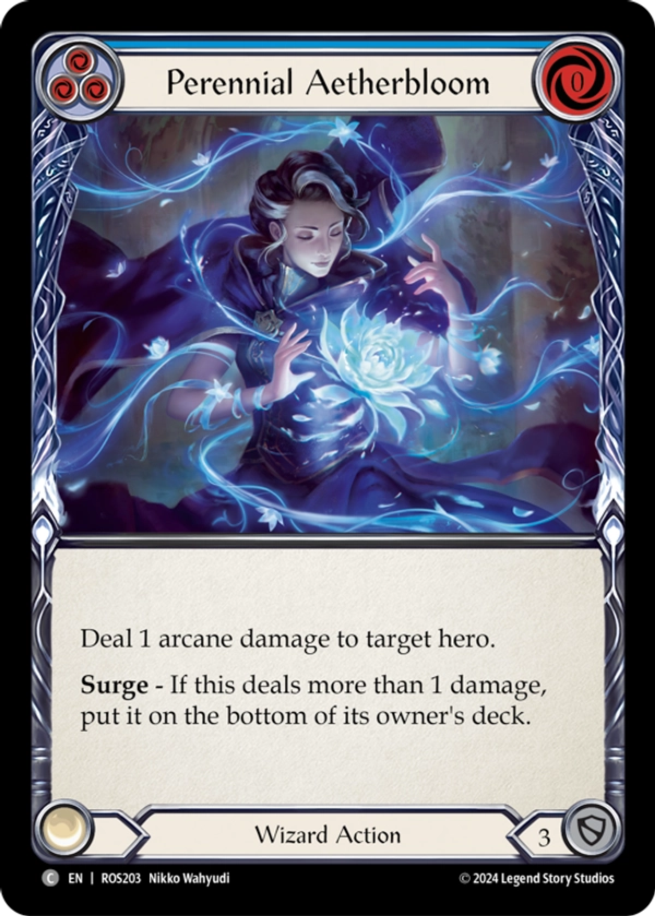 Perennial Aetherbloom (Blue) Rainbow Foil