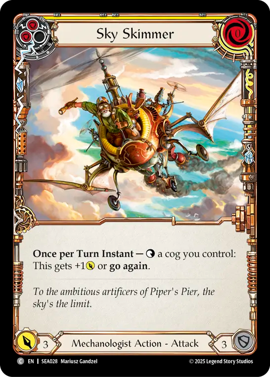 Sky Skimmer (Yellow) Rainbow Foil