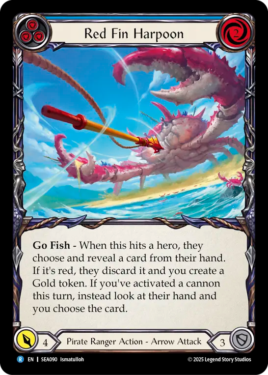 3x Red Fin Harpoon