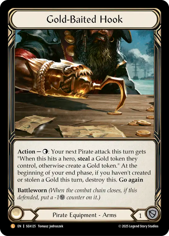 Gold-Baited Hook Rainbow Foil
