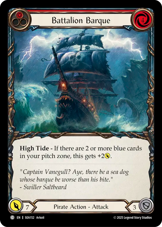 Battalion Barque (Red) Rainbow Foil