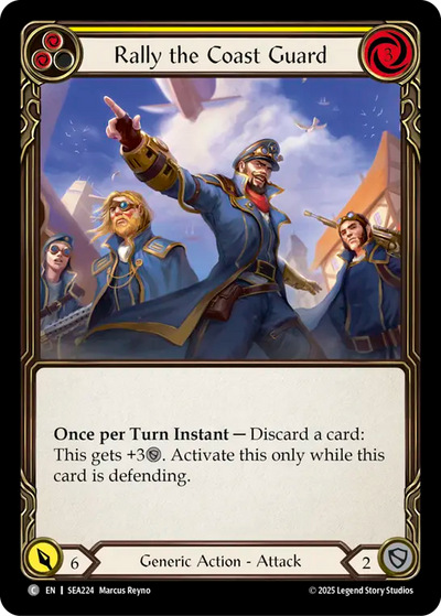 Rally the Coast Guard (Yellow) Rainbow Foil