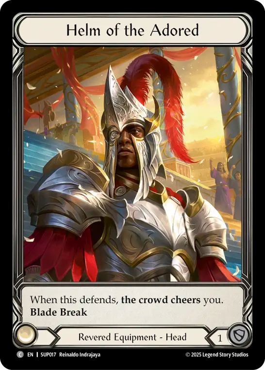 Helm of the Adored Cold Foil Extended Art