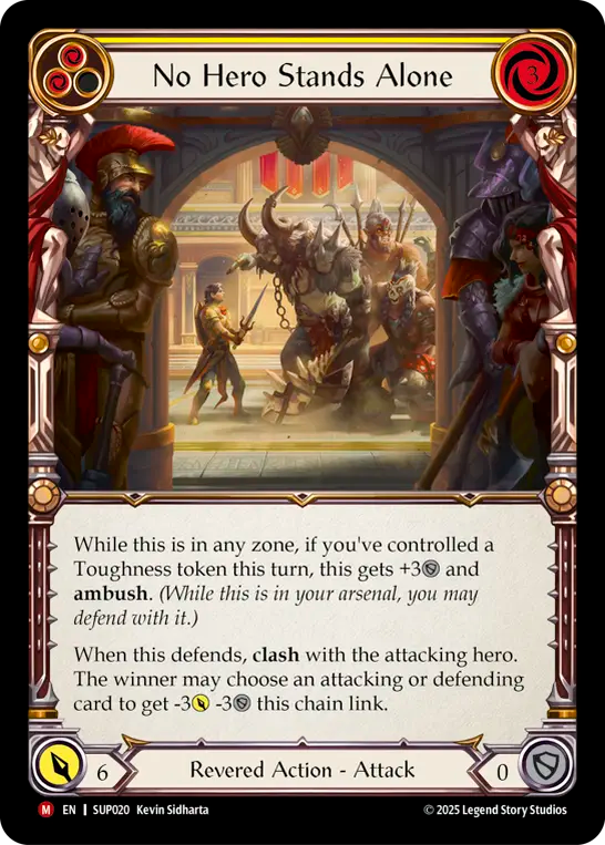No Hero Stands Alone Rainbow Foil