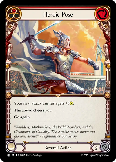 Heroic Pose (Red) Rainbow Foil