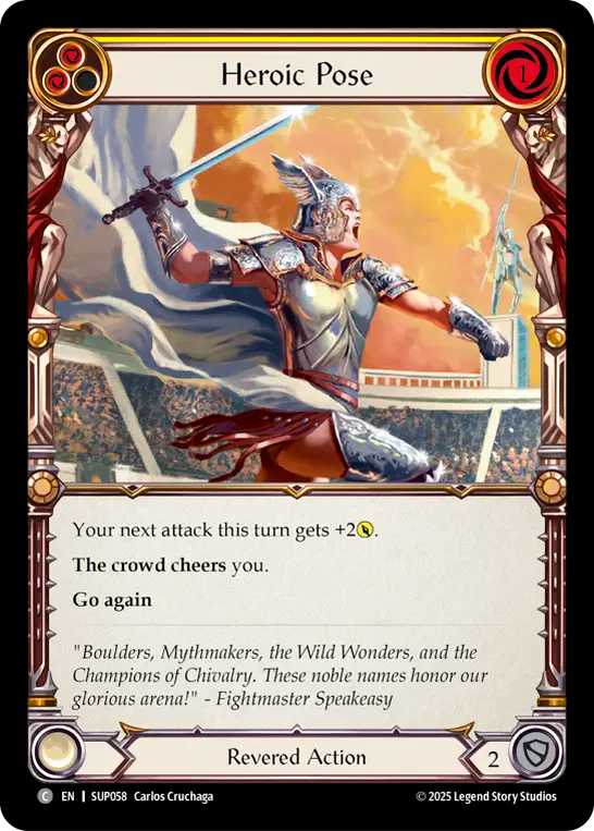 3x Heroic Pose (Yellow)