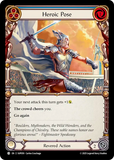 Heroic Pose (Blue) Rainbow Foil