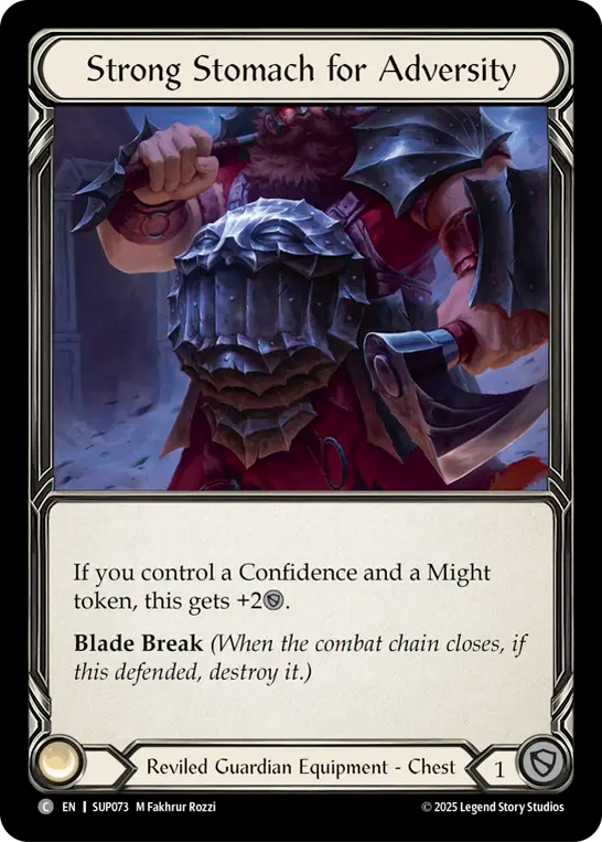 Strong Stomach for Adversity Cold Foil