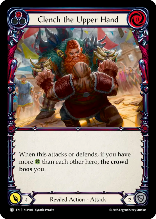 3x Clench the Upper Hand (Red)