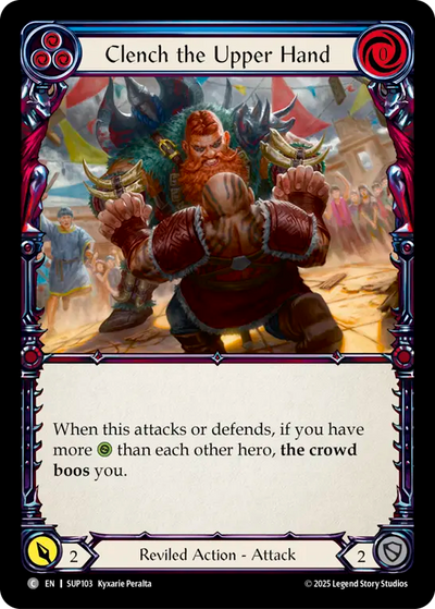 Clench the Upper Hand (Blue) Rainbow Foil