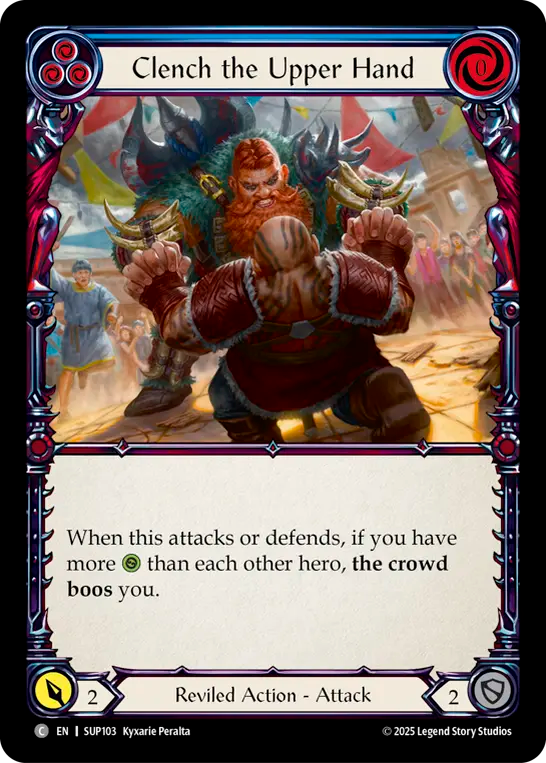 3x Clench the Upper Hand (Blue)