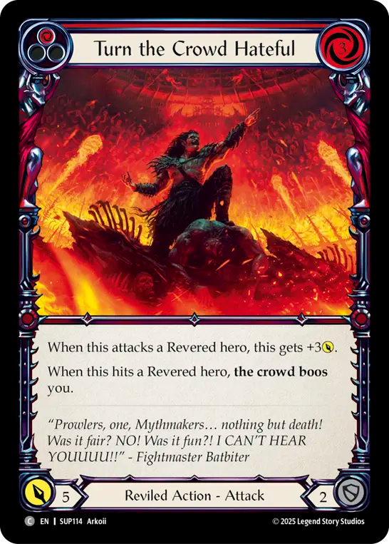 3x Turn the Crowd Hateful (Red)