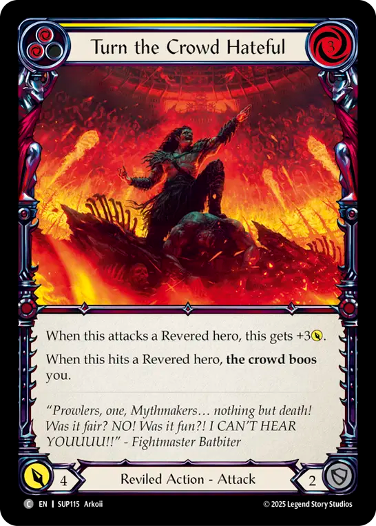 Turn the Crowd Hateful (Yellow) Rainbow Foil