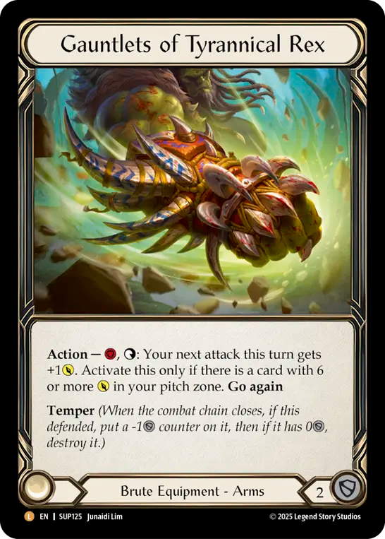 Gauntlets of Tyrannical Rex Rainbow Foil