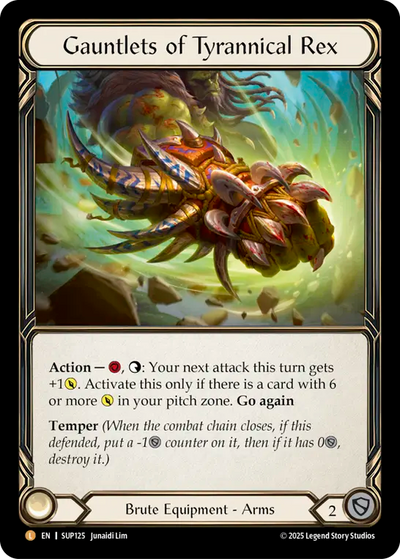 Gauntlets of Tyrannical Rex Rainbow Foil