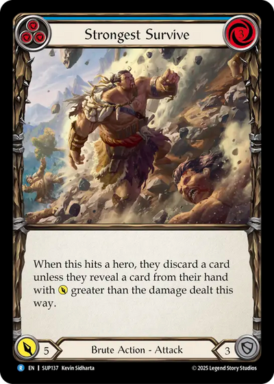 Strongest Survive (Blue) Rainbow Foil
