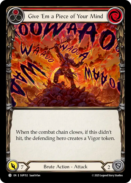 Give 'Em a Piece of Your Mind (Red) Rainbow Foil