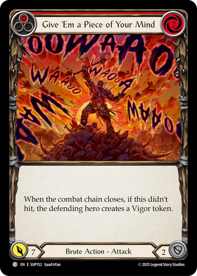 Give 'Em a Piece of Your Mind (Red) Rainbow Foil