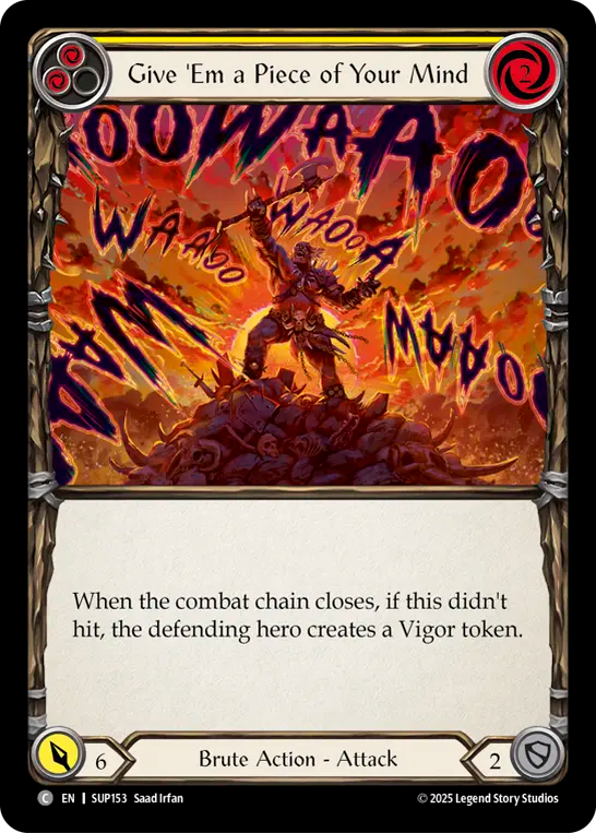 Give 'Em a Piece of Your Mind (Yellow) Rainbow Foil
