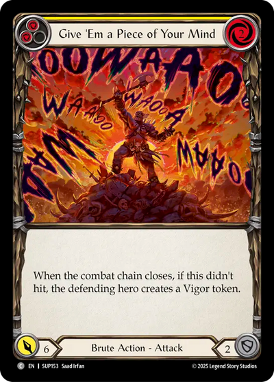 Give 'Em a Piece of Your Mind (Yellow) Rainbow Foil
