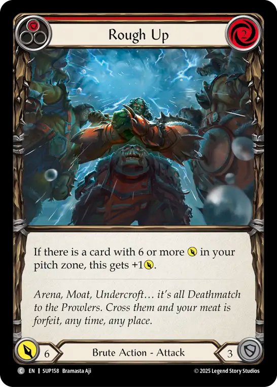 Rough Up (Red) Rainbow Foil
