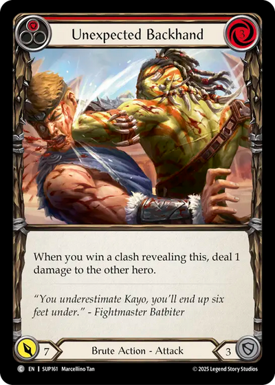 Unexpected Backhand (Red) Rainbow Foil