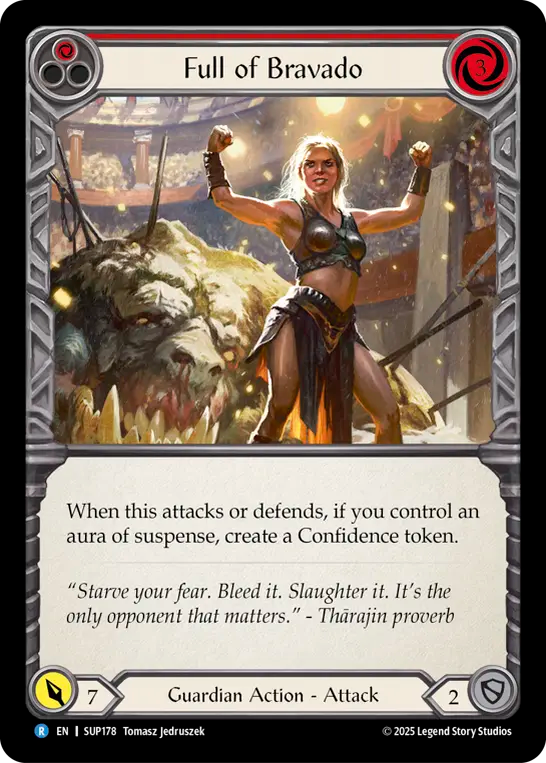 Full of Bravado (Red) Rainbow Foil