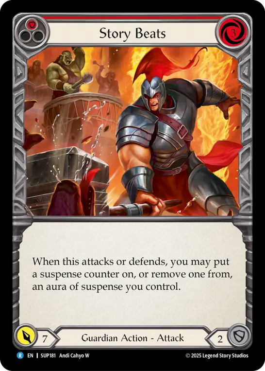 Story Beats (Red) Rainbow Foil