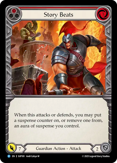 Story Beats (Red) Rainbow Foil