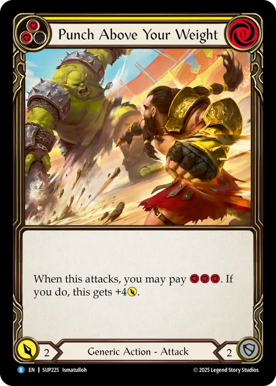3x Punch Above Your Weight (Yellow)