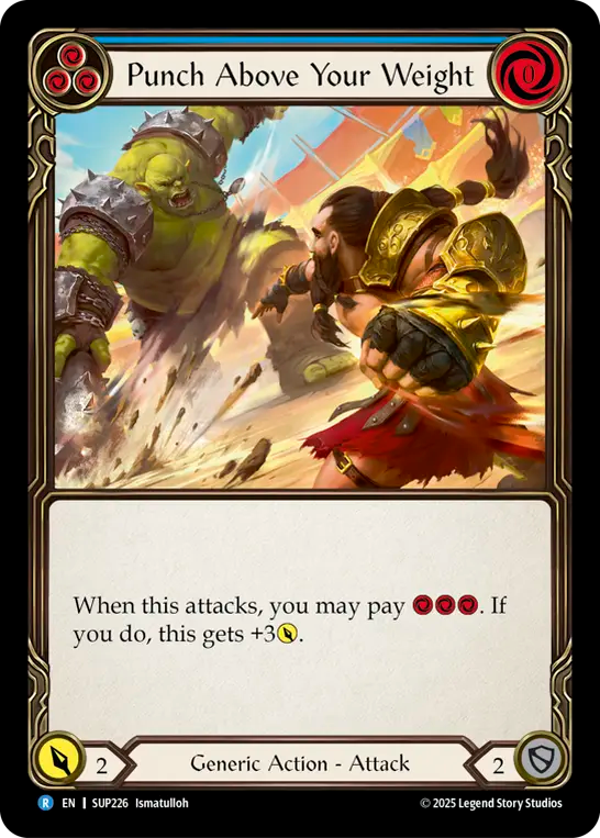 Punch Above Your Weight (Blue) Rainbow Foil